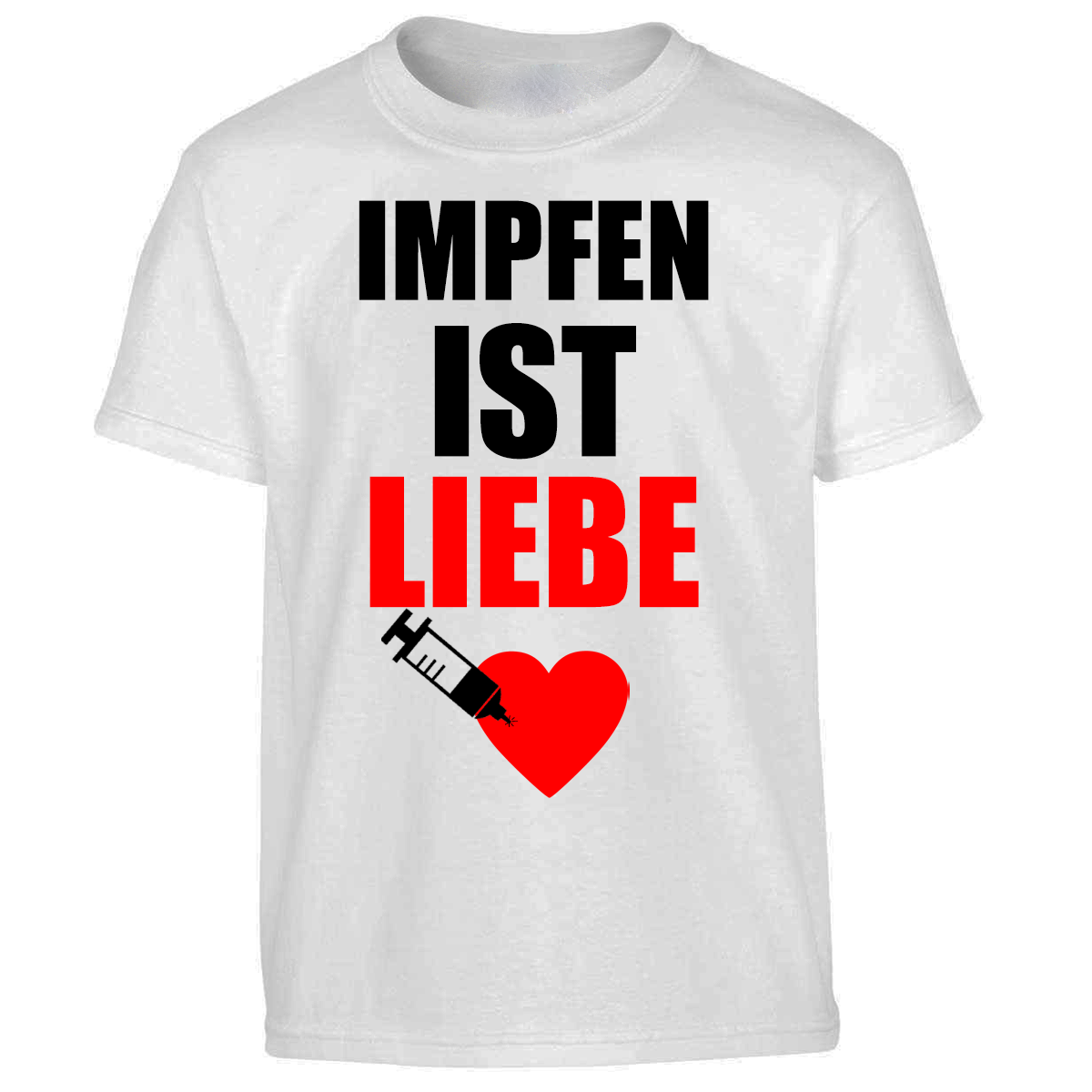 Bild von Impfen ist Liebe - Shirt (weiß)