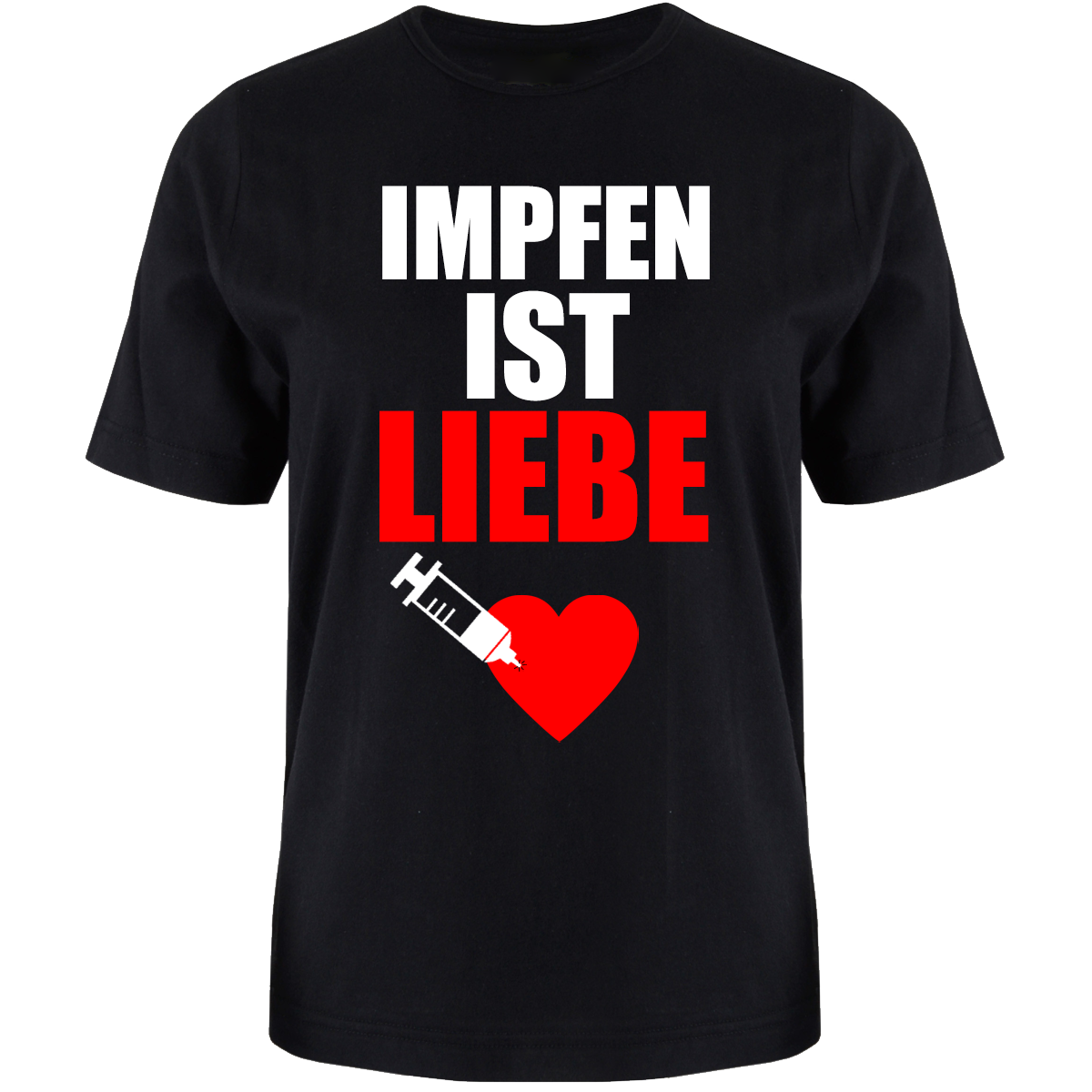 Bild von Impfen ist Liebe - Shirt (schwarz)